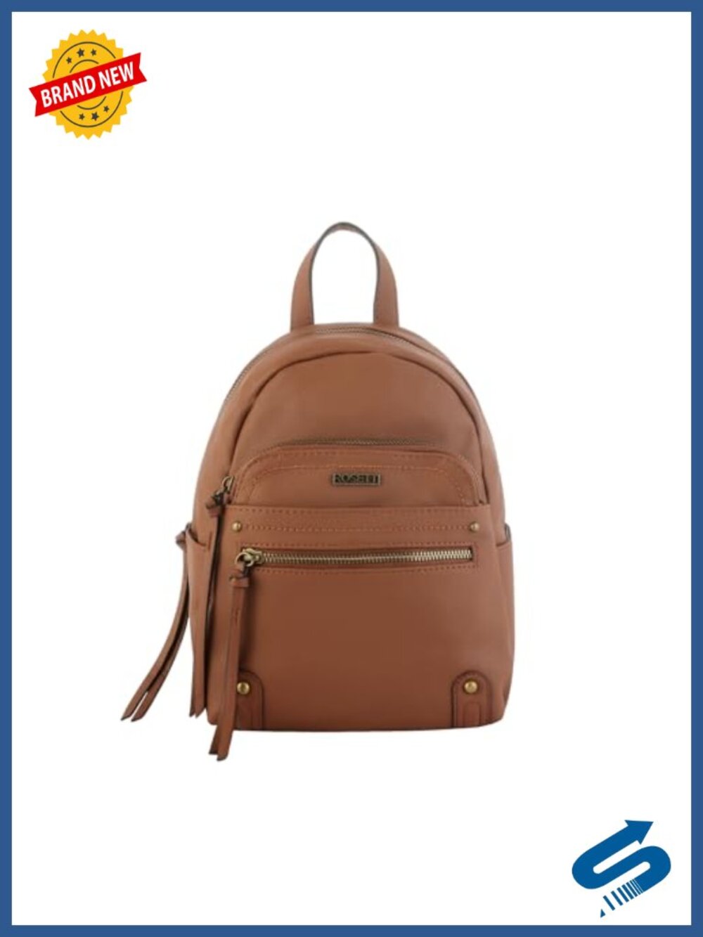 Evelyn Backpack PVC Adjustable Straps Zipper Closure Daypack Travel Work